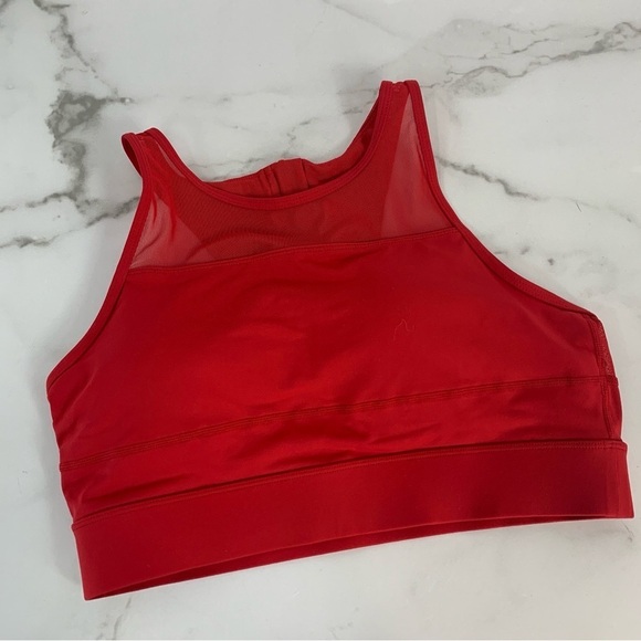 ZIYA ALL STAR High Impact Active Red Mesh Zip BRA Large L - Picture 3 of 11